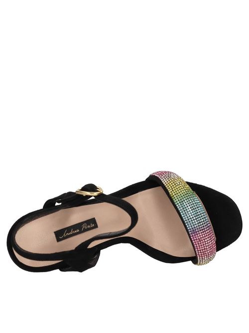 Sandali in camoscio e strass ANDREA PINTO | 659 CAM+STRASSNERO-MULTICOLOR